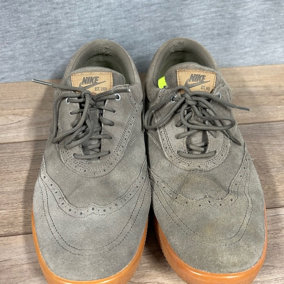 Nike Lunar Swingtip Suede Spikless Golf Shoes Men’s 9.5 Ridgerock/gum Color - Picture 3 of 9